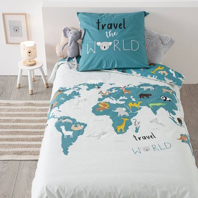 Parure de lit enfant CARTE DU MONDE ATMOSPHERA
