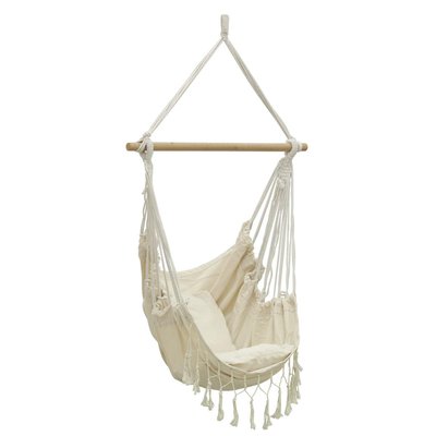 Fauteuil hamac écru à franges en coton AUBRY GASPARD