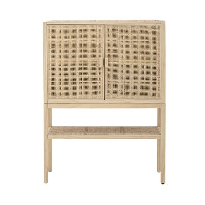 Buffet haut en bois et cannage - SANNA BLOOMINGVILLE