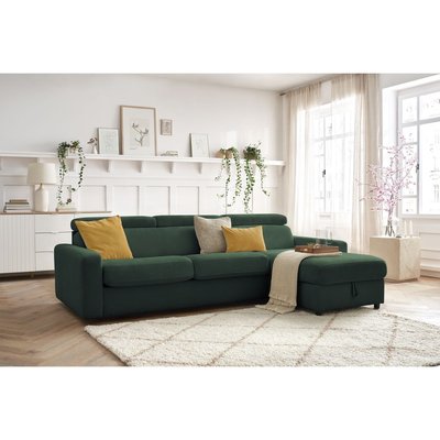 Canapé d'angle convertible 3 places en tissu couchage 140x190 cm, MONACO BOBOCHIC