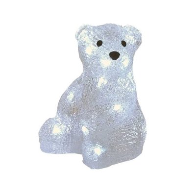 Ours blanc lumineux 16 Led DOUCEUR D'INTÉRIEUR
