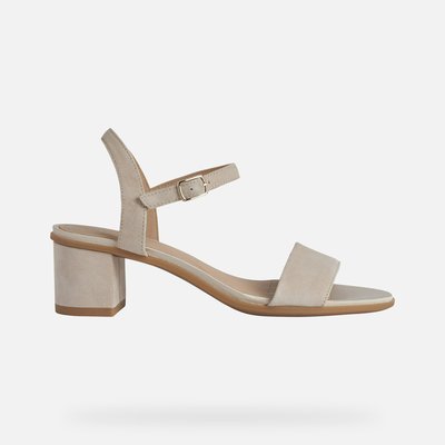Sandales en cuir talon large GEOX