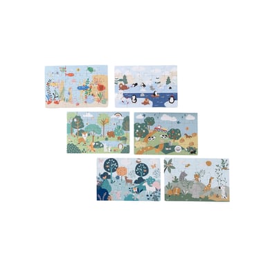 6 puzzles magnétiques évolutifs 20 à 30 pièces VERTBAUDET