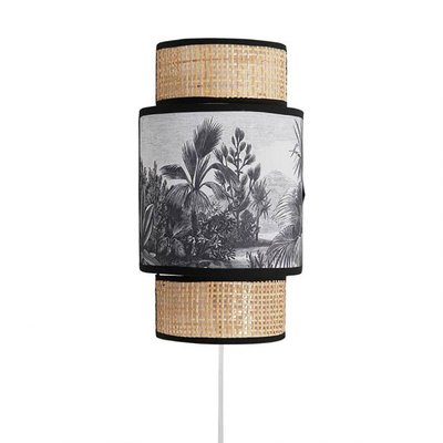 Applique incurvée rotin tissu Ombrage DECORATIE