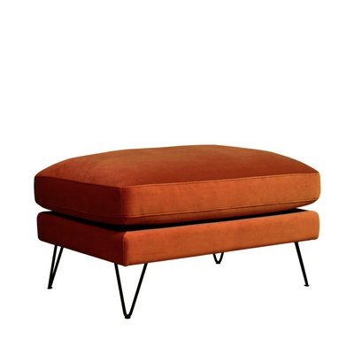 Pouf en velours pieds épingles noirs- VILLABON DRAWER