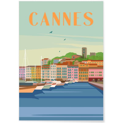 Affiche ville Cannes L'AFFICHERIE