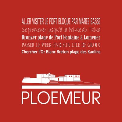 Tableau Mural Ploemeur ILLUSTRATION CEANOTHE
