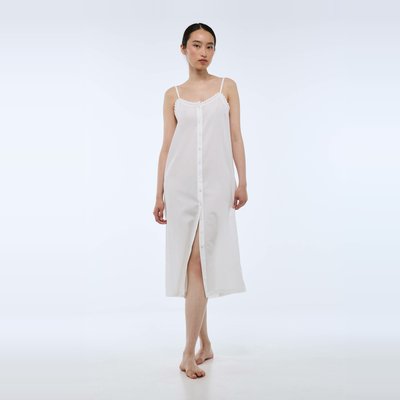Chemise de nuit longue en coton BIO GOTS MONOPRIX