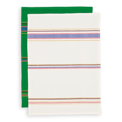 Conjunto de paños de cocina a rayas en algodón teñido, Djebel LA REDOUTE INTERIEURS