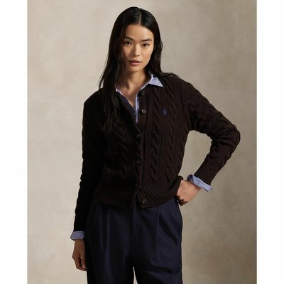 Cárdigan de punto trenzado de lana y cachemira POLO RALPH LAUREN