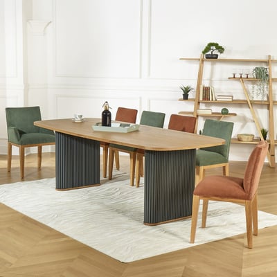 Table rectangulaire en chêne 10 couverts JOEL ROBIN DES BOIS