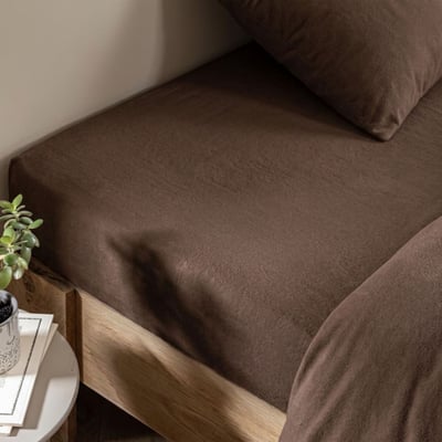 Drap housse flanelle bonnet 30 TERRE DE NUIT