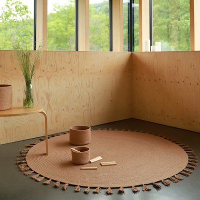 Tapis enfant rond avec pompons LISETTE NATTIOT