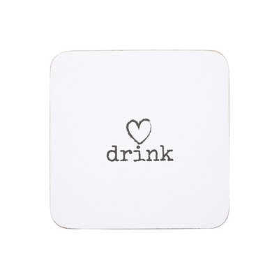 Set of 4 "Drink" Cork Coasters SO'HOME