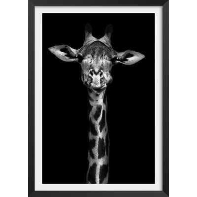 Affiche girafe haute en portrait HEXOA