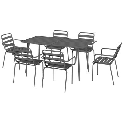Ensemble de salon de jardin Acier Vert OUTSUNNY