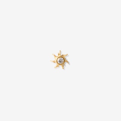 Piercing helix/tragus soleil en acier chirurgical avec strass de zirconium BALABOOSTE