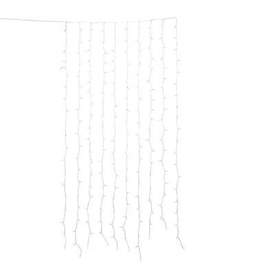 Rideau lumineux de façade d'extérieur 1 x 2 m 200 LED blanc froid avec minuteur sur secteur ATMOSPHERA