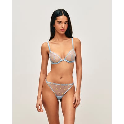 Soutien-gorge corbeille en mesh avec bananes brodées LOVEBANANIZ UNDIZ
