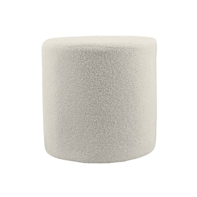 Pouf rond en tissu bouclette 33cm ORNAMI