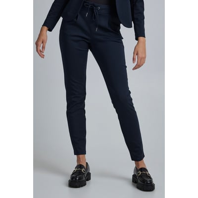 Pantalon coupe droite, longueur cheville, taille élastiquée B.YOUNG