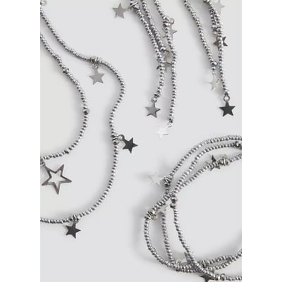 Ensemble collier, boucles d’oreilles et bracelets étoiles MANGO TEEN