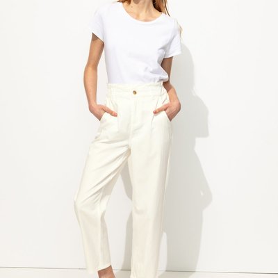 Pantalon carrot paperbag PROMOD