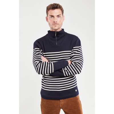 Pull rayé col camionneur en laine ARMOR-LUX