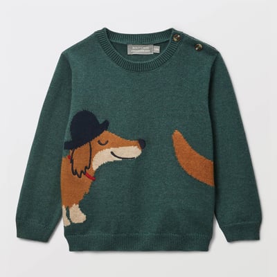 Pull brodé contenant de la laine BOUT'CHOU