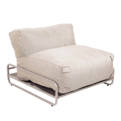 Chauffeuse pour salon de jardin modulable avec structure, MIXI OVIALA