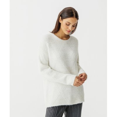 Pull maille poilue à fil brillant col rond DAMART