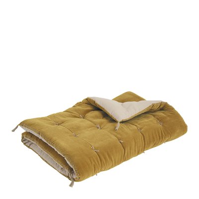 Edredon sur-matelas en velours BLANC D’IVOIRE