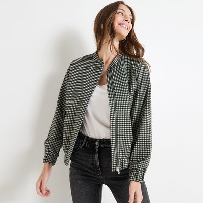 Veste a carreau femme verte clearance