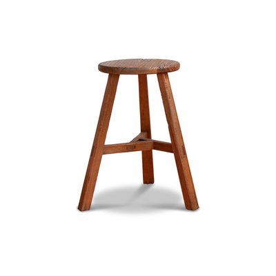 Tabouret rond en orme massif VIZZAVONA PRODUIT INTERIEUR BRUT