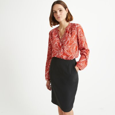 Blouse col rond, imprimé floral, manches longues ANNE WEYBURN