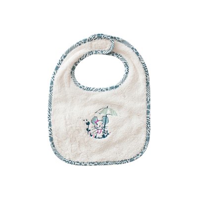 Mini bavoir coton bio DANDINE CARRE BLANC
