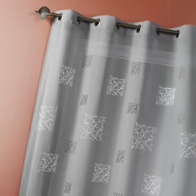 Voilage Etamine Brodée HOME MAISON