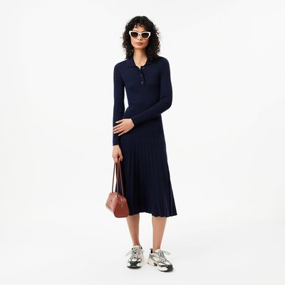 Robe midi, col chemise LACOSTE