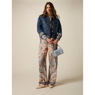 Pantalon palazzo à motifs OLTRE