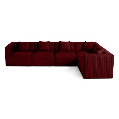 Canapé d'Angle réversible en Velours 6 places - NOVA LISA DESIGN
