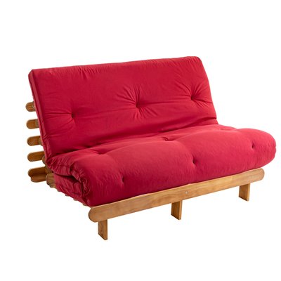 Ensemble matelas futon en coton et structure en bois massif naturel TERRE DE NUIT