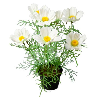 Cosmos fleuries artificielle en pot H 40 cm ARTIFICIELLES