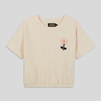 T-shirt à détail brodé en coton BIO MONOPRIX