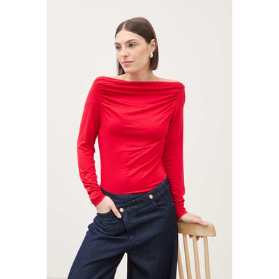 T-shirt ajusté manches longues bardot BONOBO