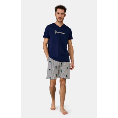 Pyjashort en coton imprimé, Randormeur ARTHUR