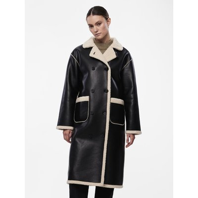 Veste mi longue simili cuir femme La Redoute