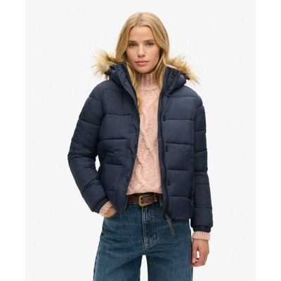 Doudoune courte à capuche avec imitation fourrure SUPERDRY