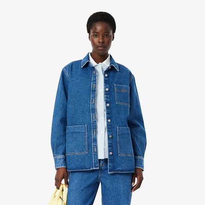Veste surchemise denim oversize LACOSTE
