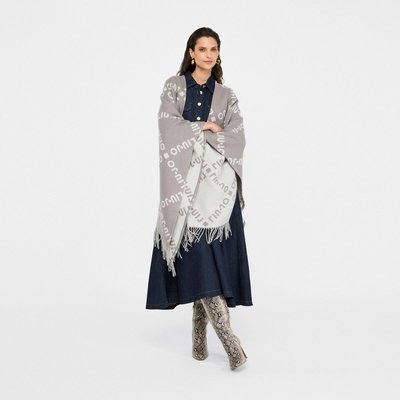 Poncho à logo et franges LIU JO