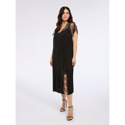 Robe nuisette avec décolleté en V et manches courtes en dentelle FIORELLA RUBINO